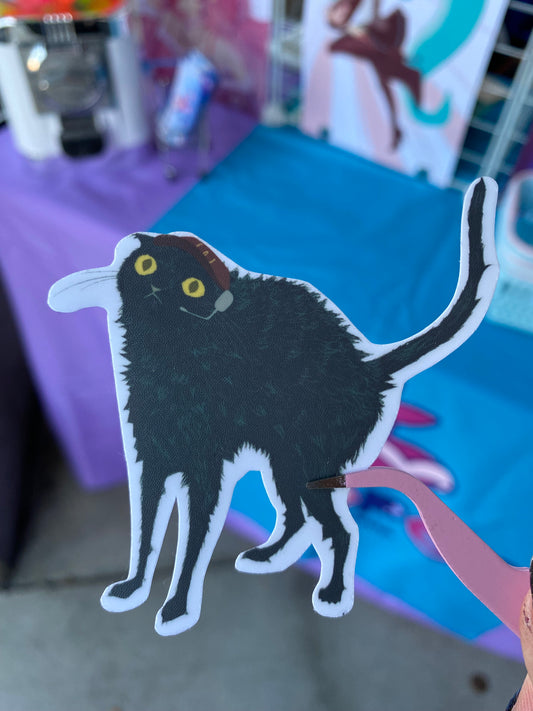 WcScaredy Cat Sticker