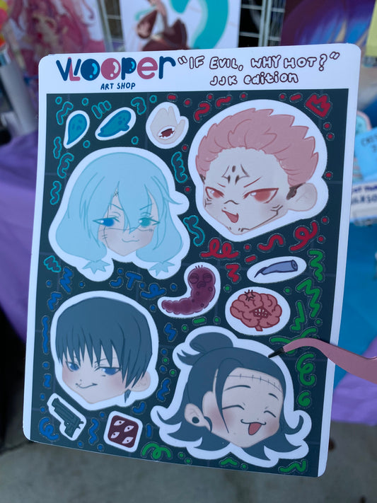 JJK If Evil Why Hot? Sticker Sheet